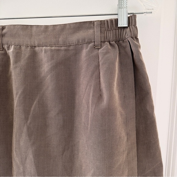 Vintage Exofficio Brown Houndstooth Mini Skort Women’s Size 8 Preppy Academia - Picture 10 of 17